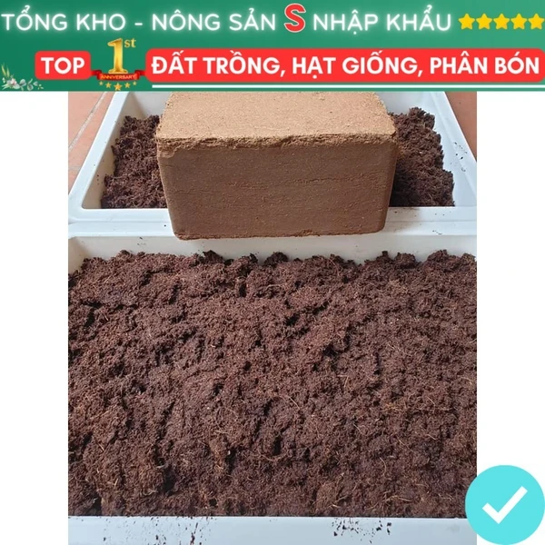 5Kg Đất nén hữu cơ dạng viên nén xơ dừa bổ sung vi sinh dinh dưỡng cho cây chuyên trồng rau sạch, hoa, cây cảnh