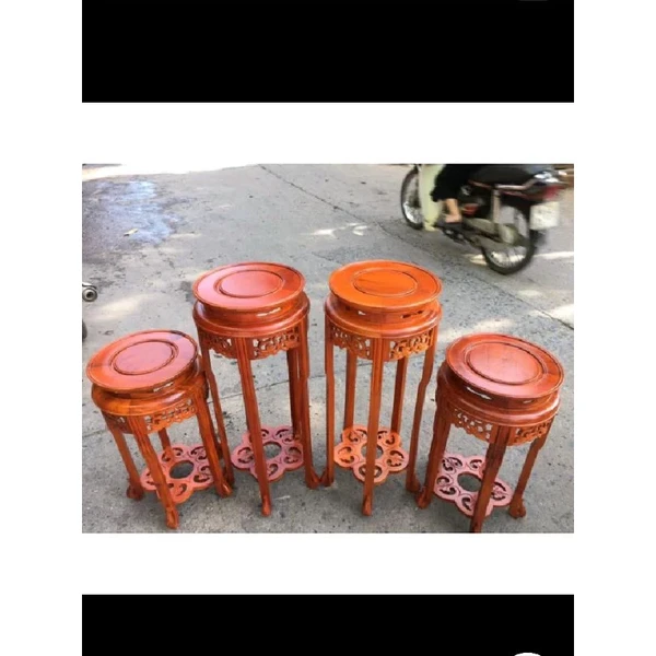Đôn tròn phượng gỗ hương mặt 30cm cao từ 50 đến 80cm kê tượng phật chậu hoa cây cảnh nhiều kích thước