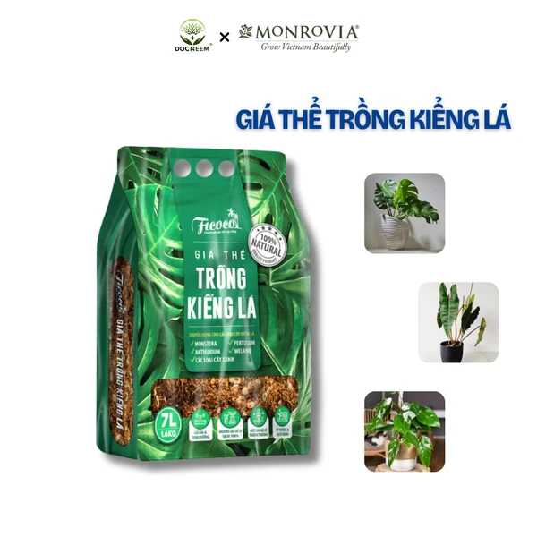 Giá thể trồng Monstera, Philo, kiểng lá, giá thể tơi xốp, nhẹ, giàu dinh dưỡng, phối trộn sẵn