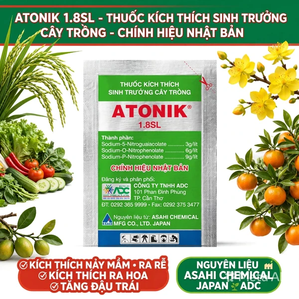Thuốc Kích Thích Sinh Trưởng Cây Trồng Atonik 1.8SL (Gói 10ml) - Chính Hãng Nhật Bản Phục Hồi Cây Suy, Bật Mầm, Ra Rễ.
