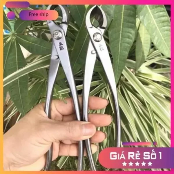COMBO Kìm cạp Tròn + Kìm Cạp Xéo Thép Trắng Không gỉ ,Cao Cấp, CN Nhật Bản , Chuyên Dùng Cắt Cây Cảnh, Cây Bonsai