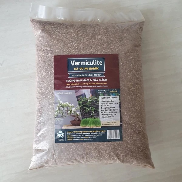Đá Vermiculite Namix 5dm3 ươm hạt giống, trồng rau mầm sạch và hiệu quả