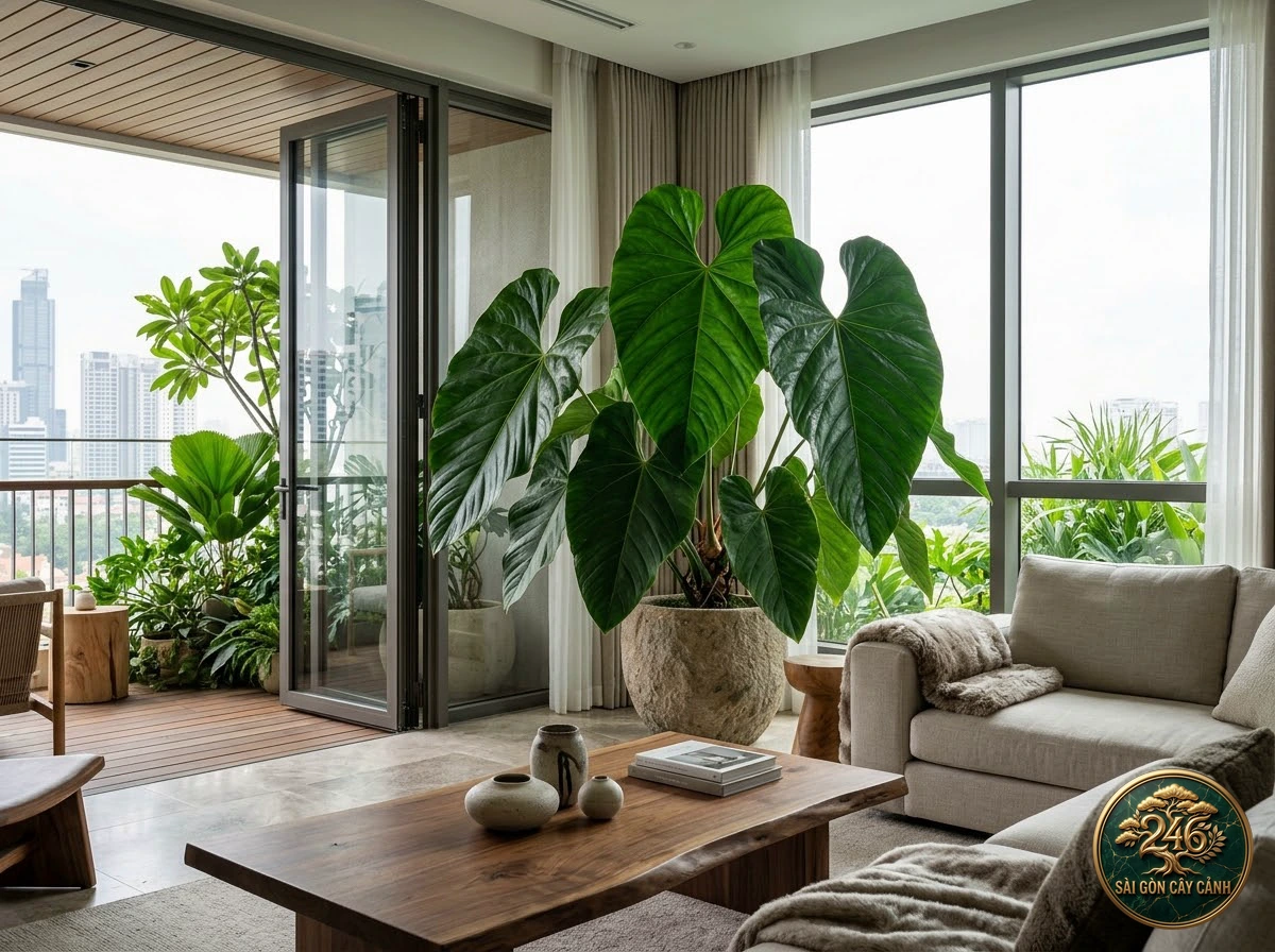 Interior living-space placement of Fausto's anthurium (Anthurium faustomirandae)
