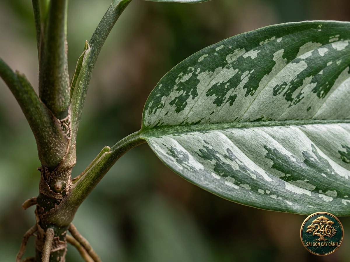 Painted drop tongue (Aglaonema crispum): interior styling and placement