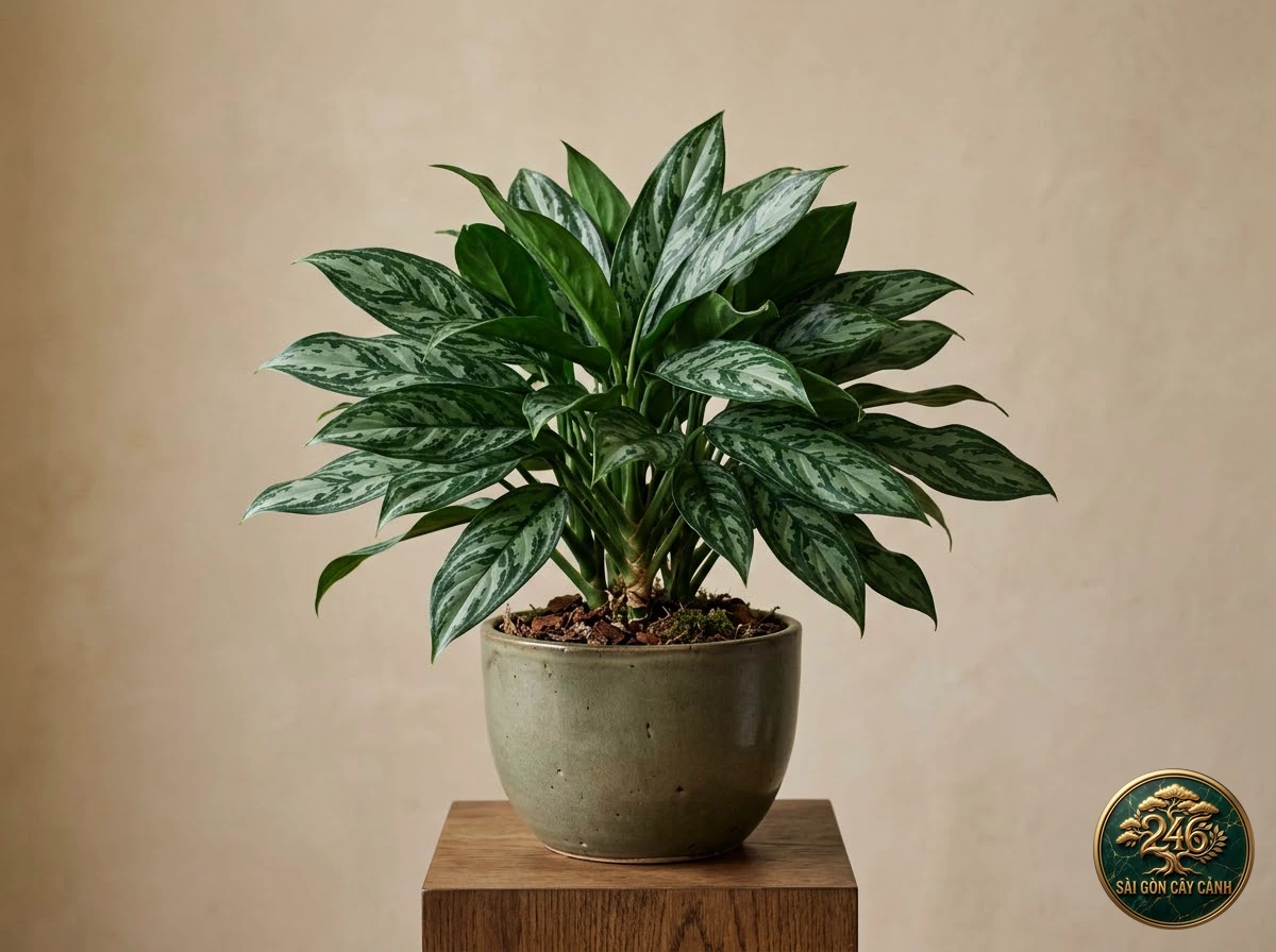 Vạn lộc đốm mây (Aglaonema nebulosum): hình ảnh hồ sơ