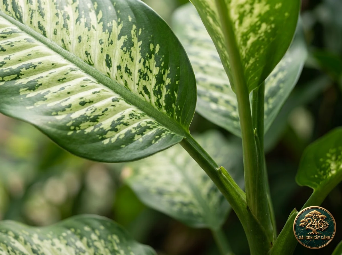 Dumb cane (Dieffenbachia seguine): morphological identification