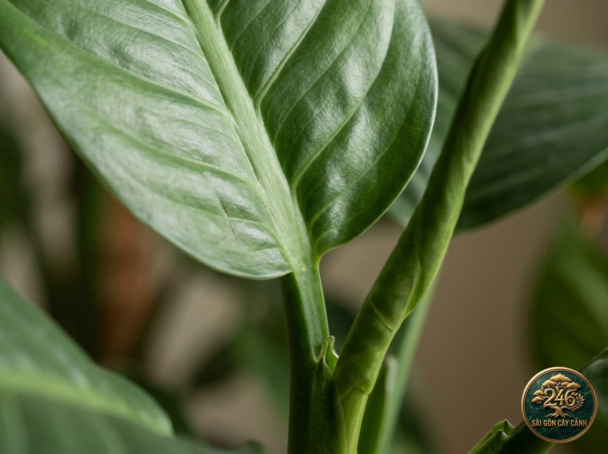 Môn trường sinh mo dài (Dieffenbachia longispatha): đặc điểm nhận diện