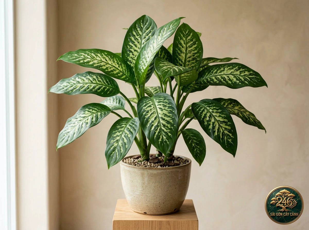 Vạn niên thanh lá mỏng (Dieffenbachia daguensis): hình ảnh hồ sơ
