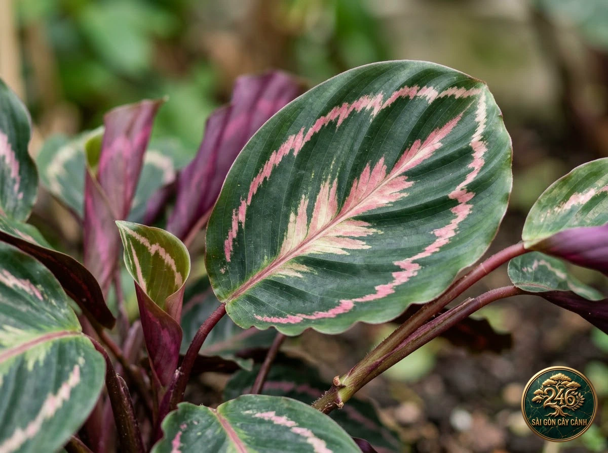 Rose-painted calathea: identification details