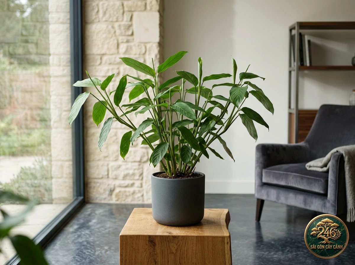 Arrowroot plant: in a living space