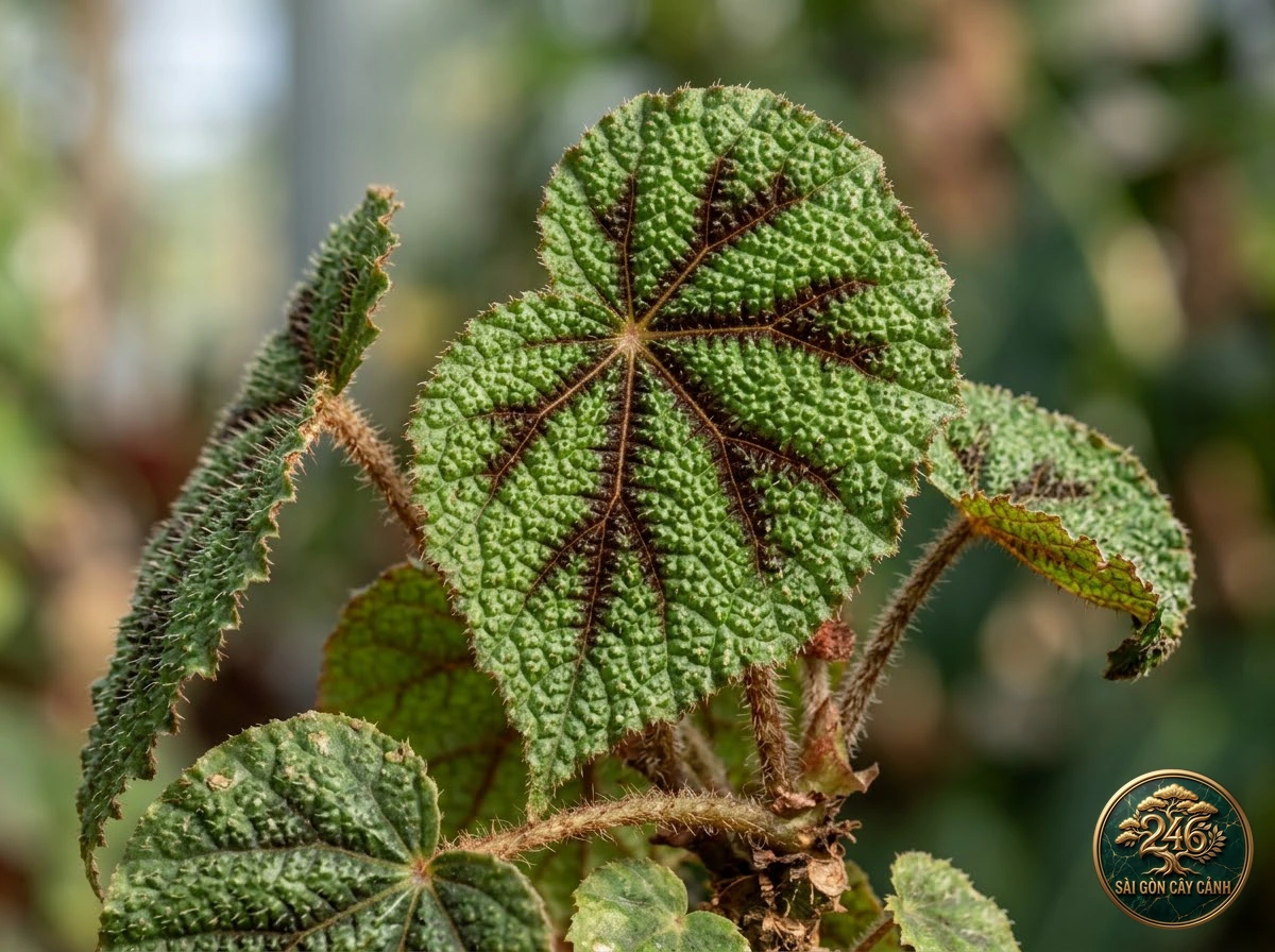 Iron cross begonia: identification details