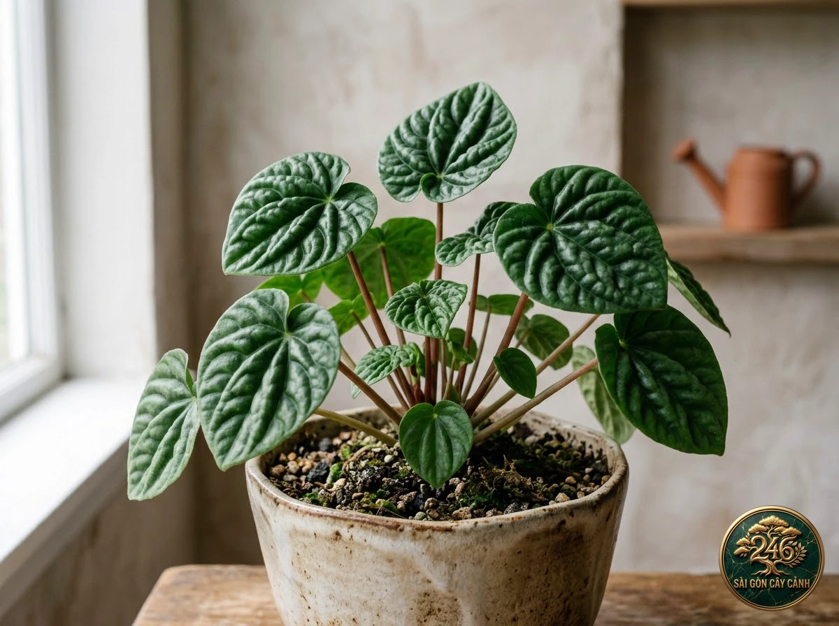 Hình ảnh hồ sơ Cây trường sinh nhăn tím (Peperomia caperata)