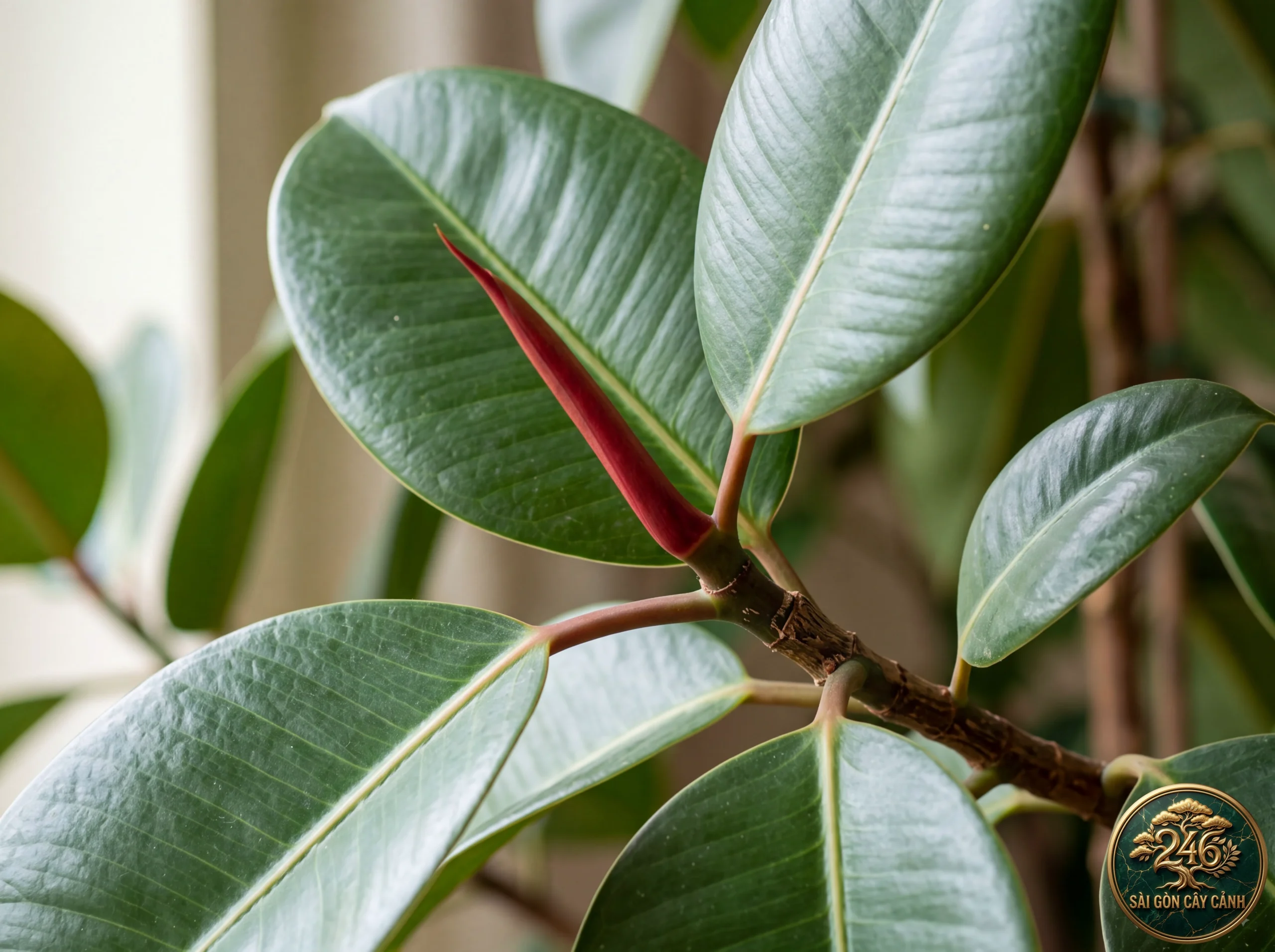 Đặc điểm nhận diện Đa búp đỏ cao su kiểng (Ficus elastica)
