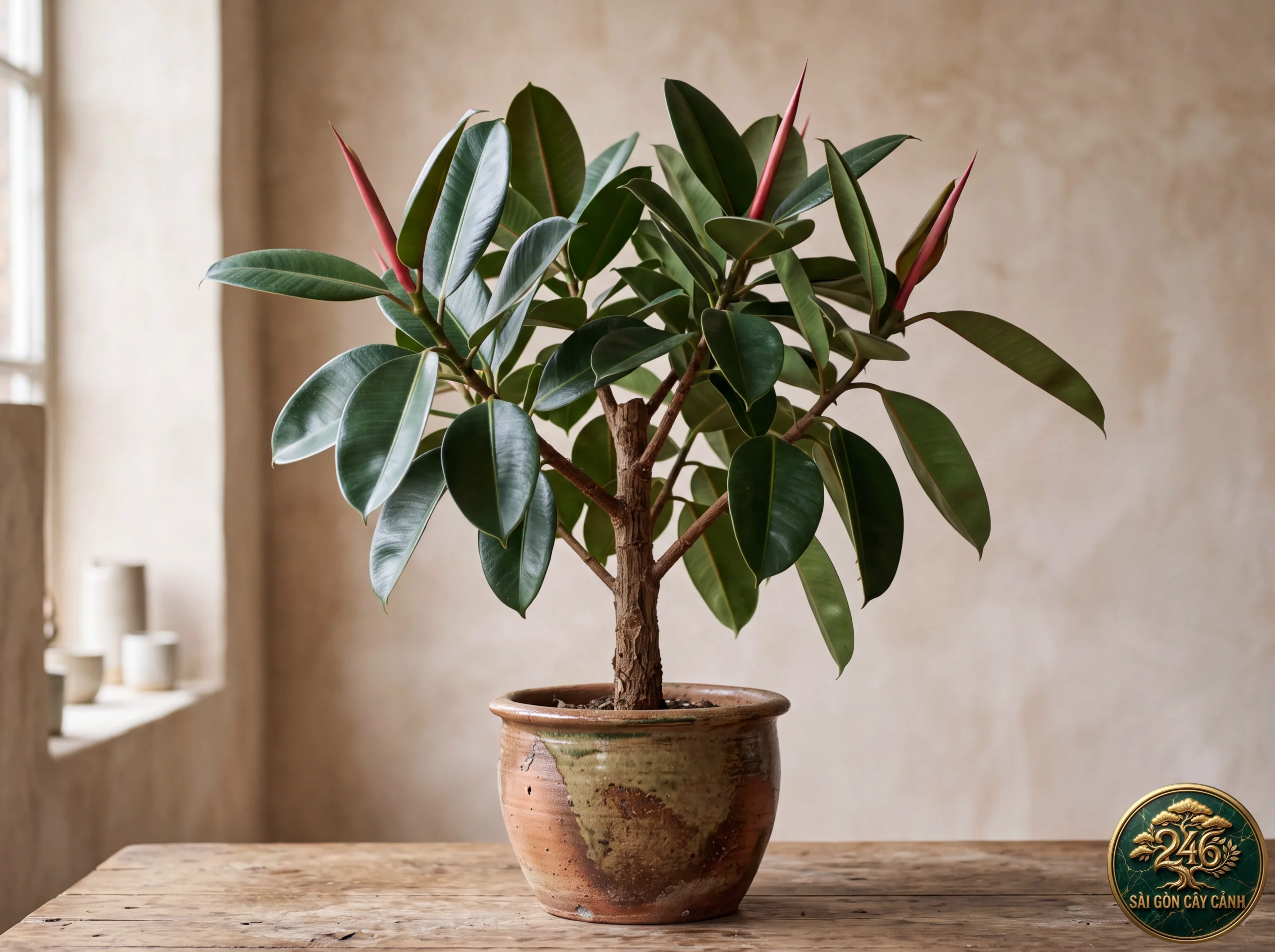 Hình ảnh hồ sơ Đa búp đỏ cao su kiểng (Ficus elastica)