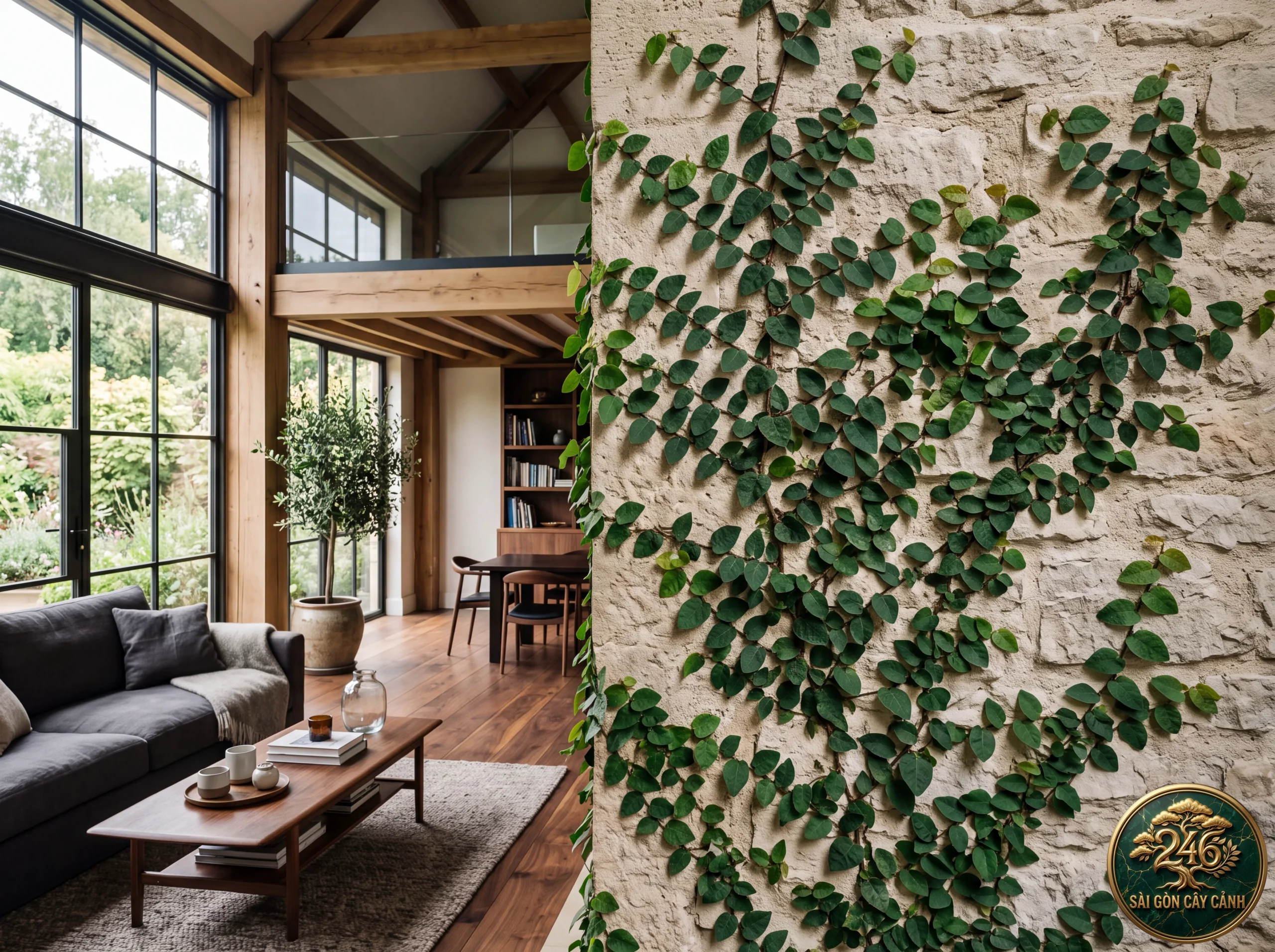 Creeping fig (Ficus pumila): in a living space