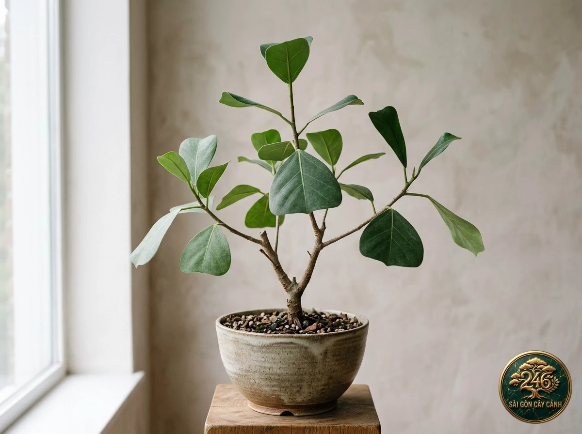 Cây si tam giác cẩm thạch (Ficus triangularis): dac diem nhan dien