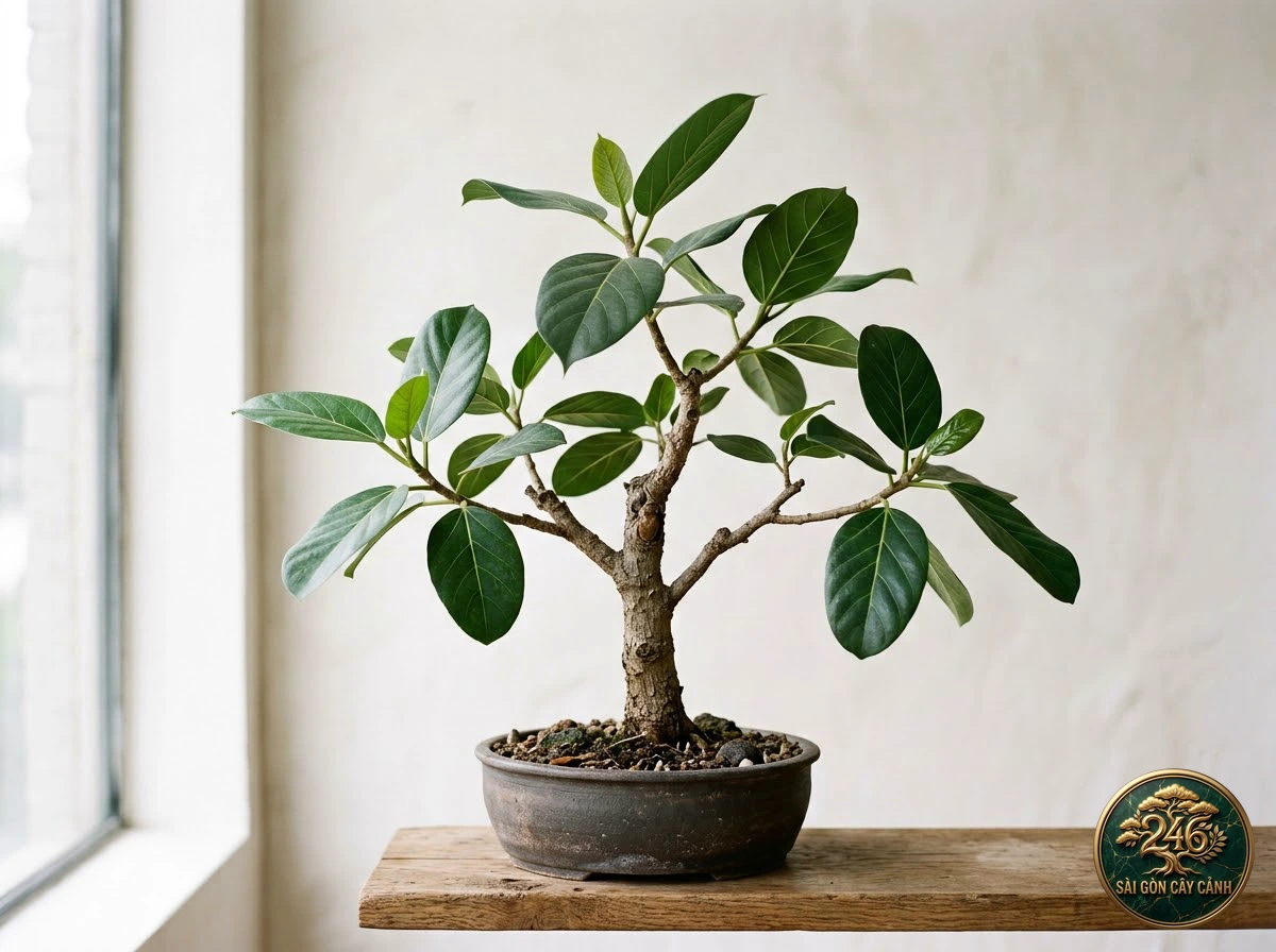 Cây đa cao cẩm thạch vàng (Ficus altissima): dac diem nhan dien