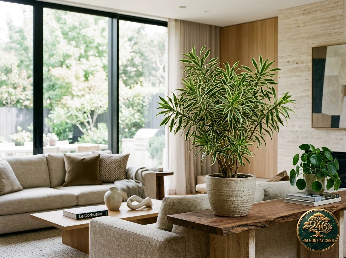 Song of India (Dracaena reflexa): in a living space