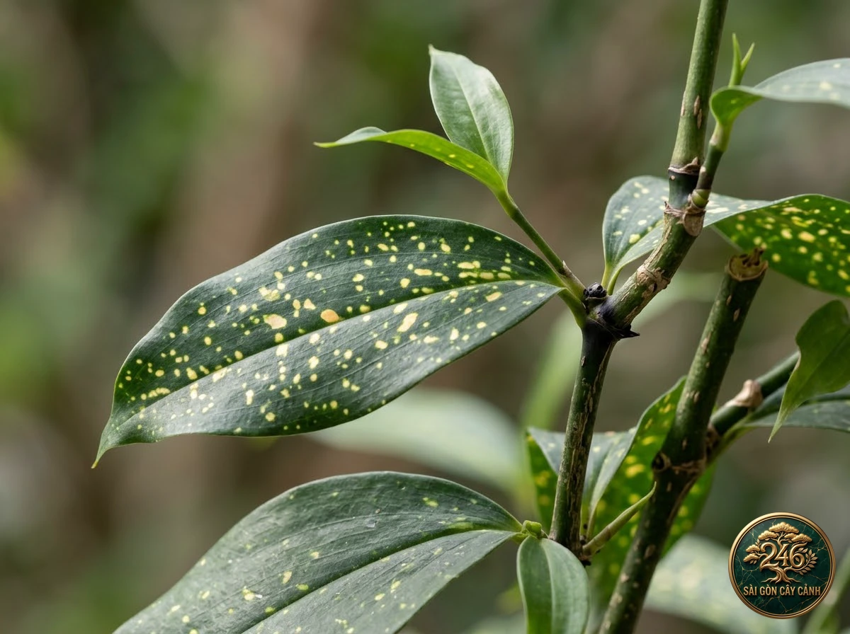 Cây trúc nhật đốm sao vàng (Dracaena surculosa): dac diem nhan dien