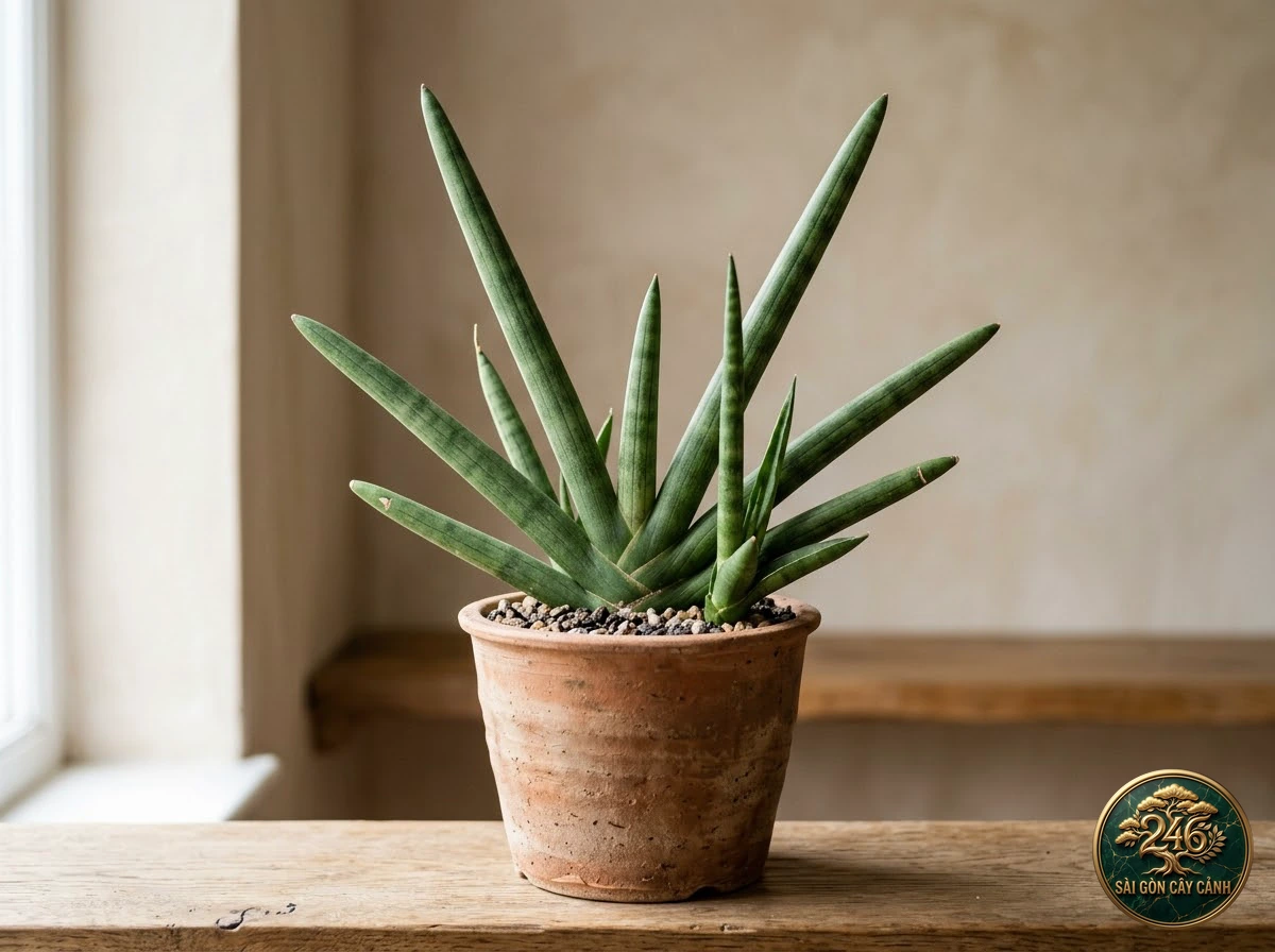 Cây lưỡi hổ búp ngà voi (Dracaena angolensis): dac diem nhan dien