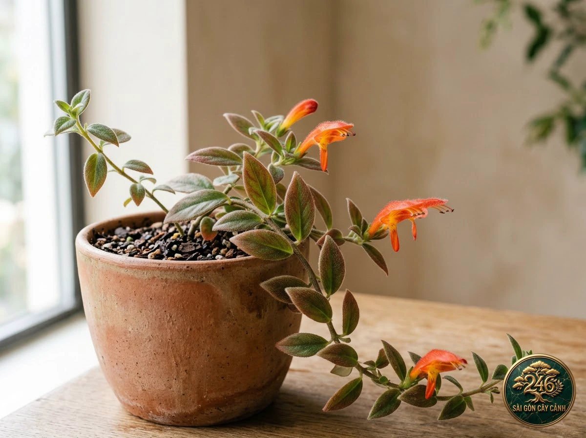 Cây hoa cá vàng bay (Columnea gloriosa): dac diem nhan dien