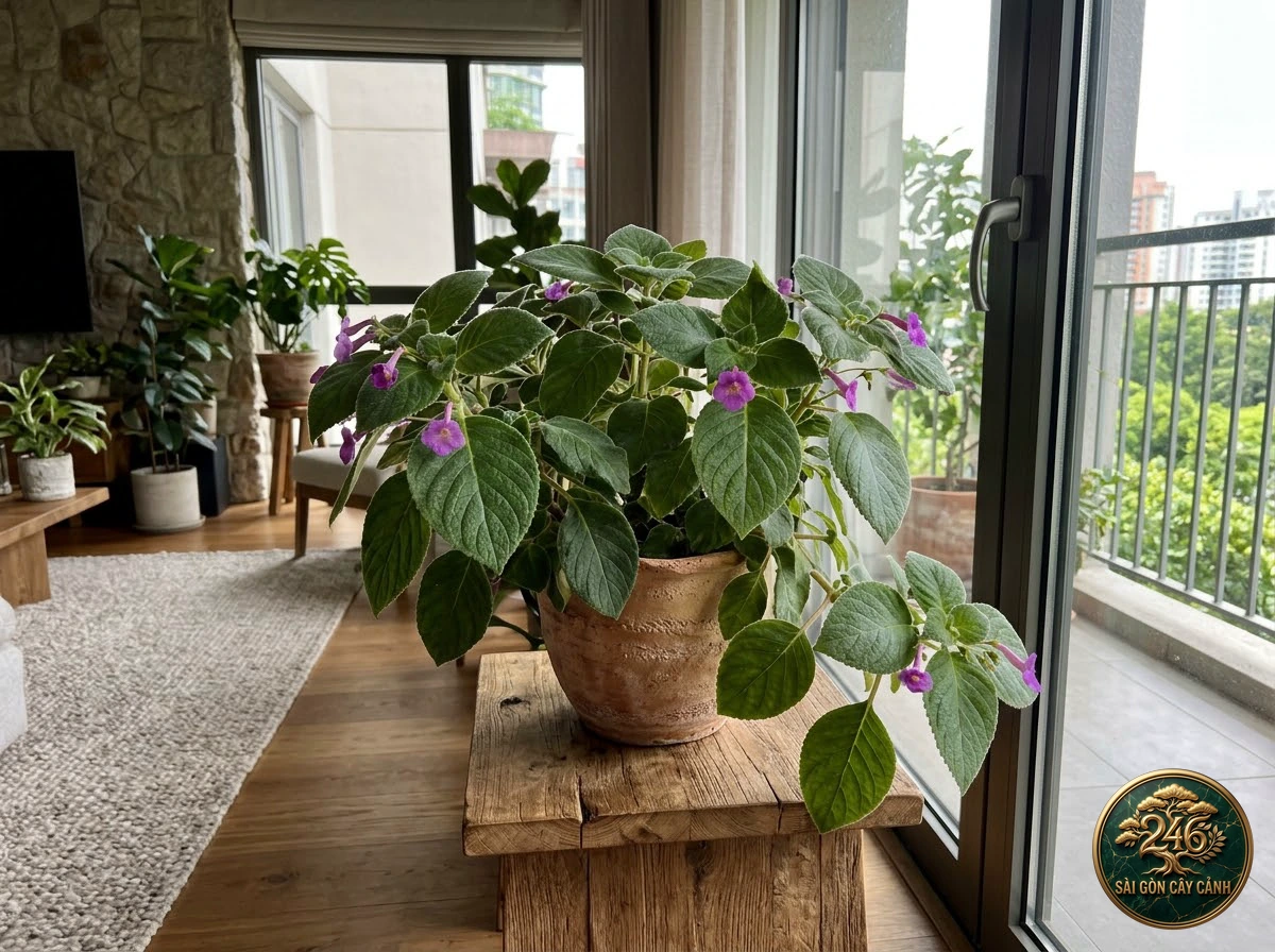 Hot water plant (Achimenes grandiflora): in a living space