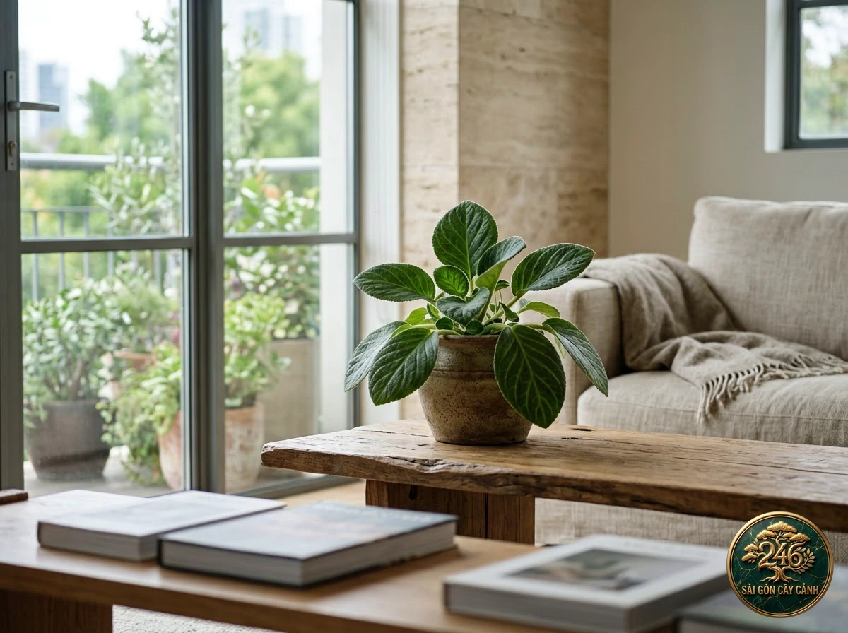 Vietnamese violet (Primulina tamiana): in a living space