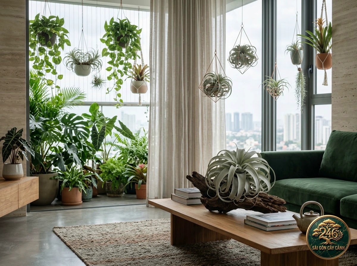 Queen of airplants (Tillandsia xerographica): interior living-space styling