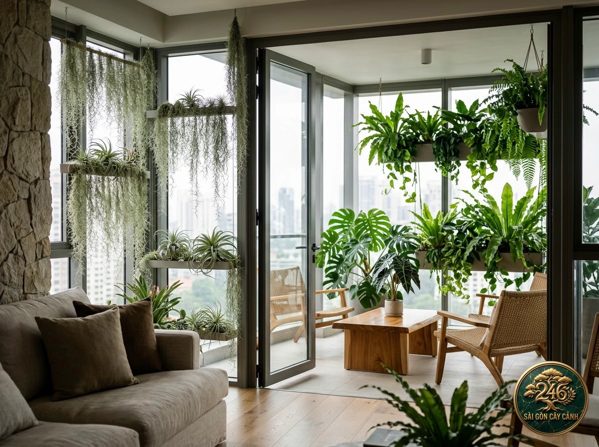 Spanish moss (Tillandsia usneoides): interior living-space styling