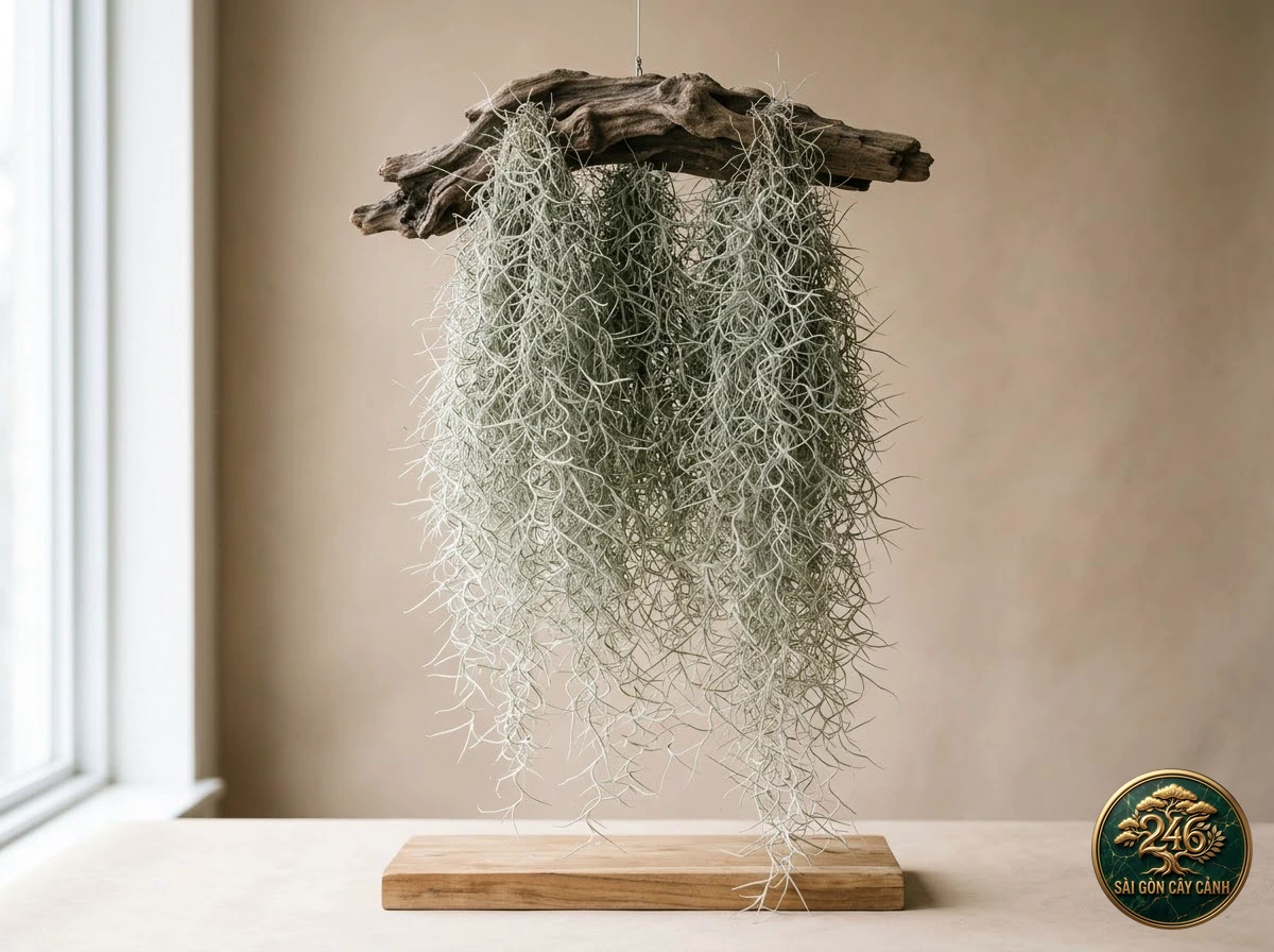 Cây không khí tóc tiên rủ (Tillandsia usneoides): hình ảnh hồ sơ