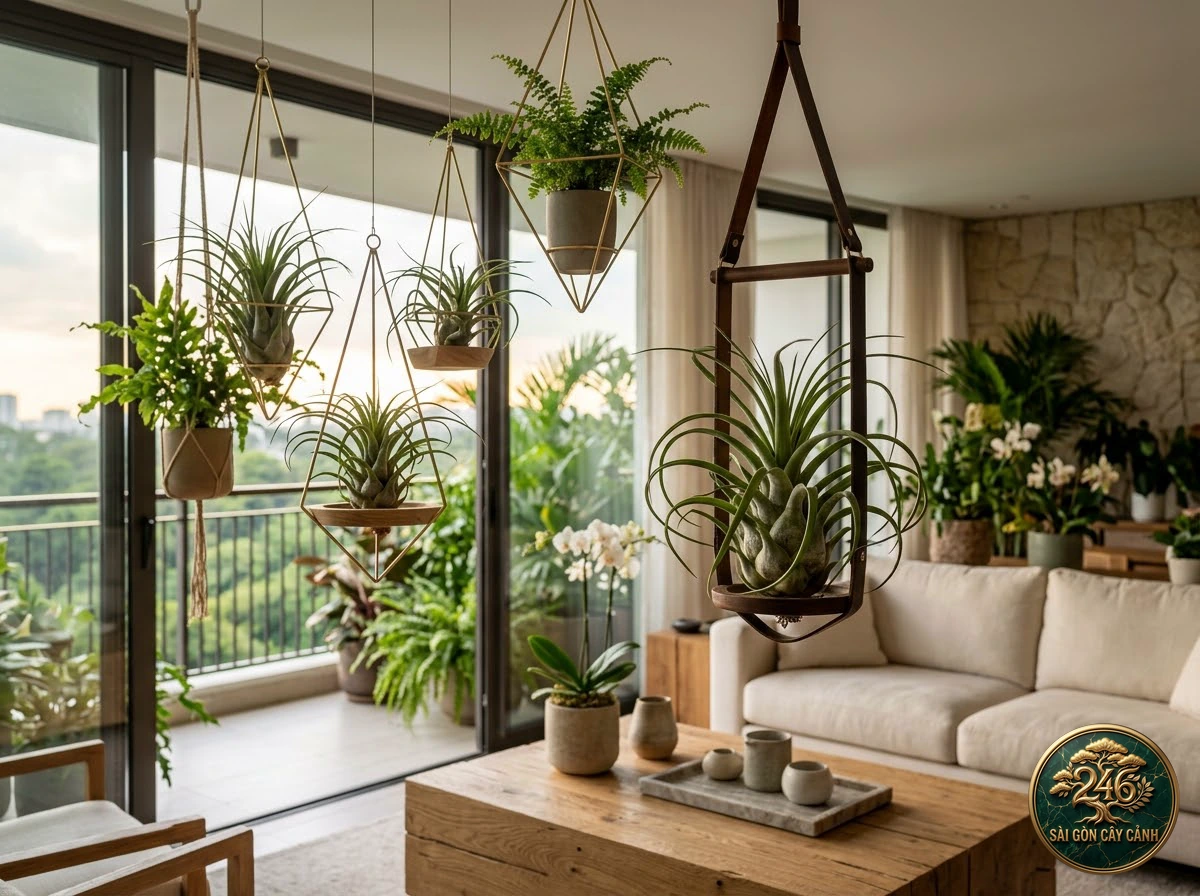 Bulbous airplant (Tillandsia bulbosa): interior living-space styling