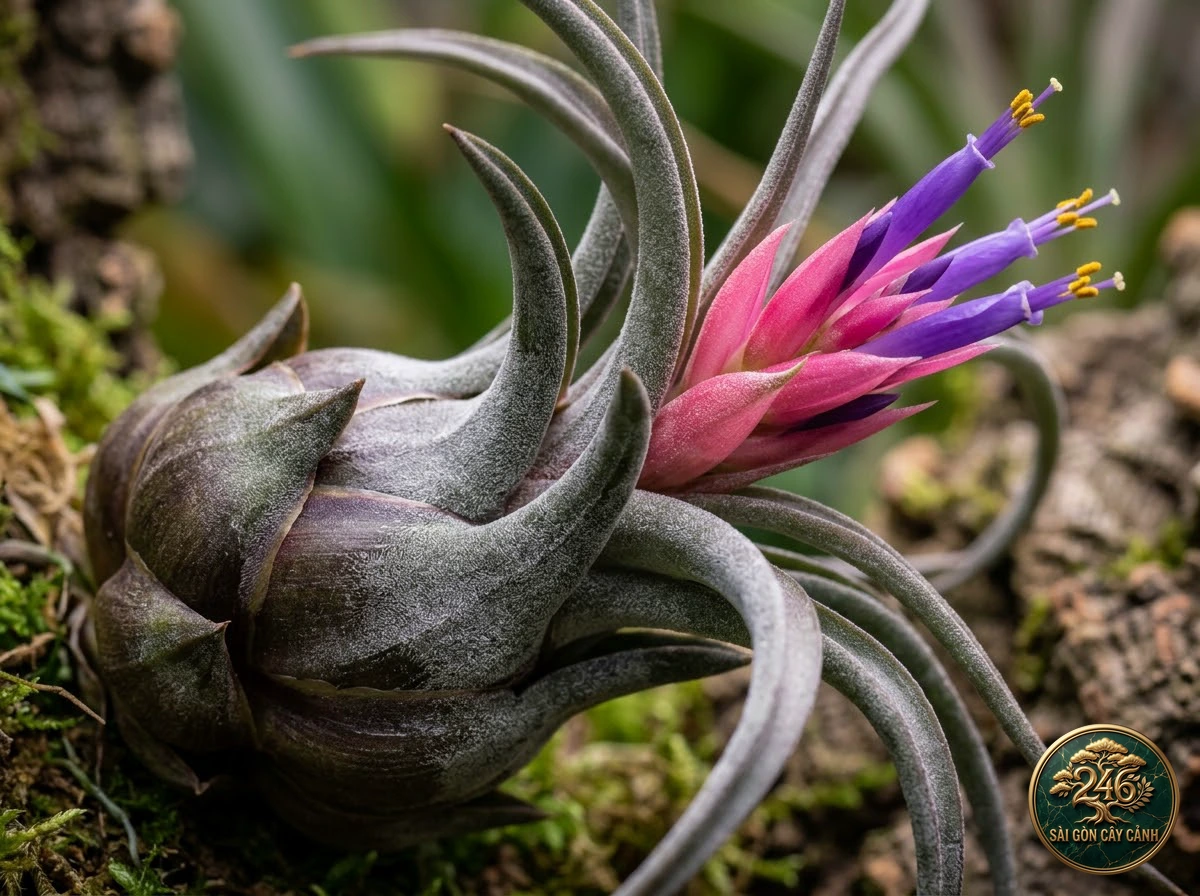 Bulbous airplant (Tillandsia bulbosa): morphological identification