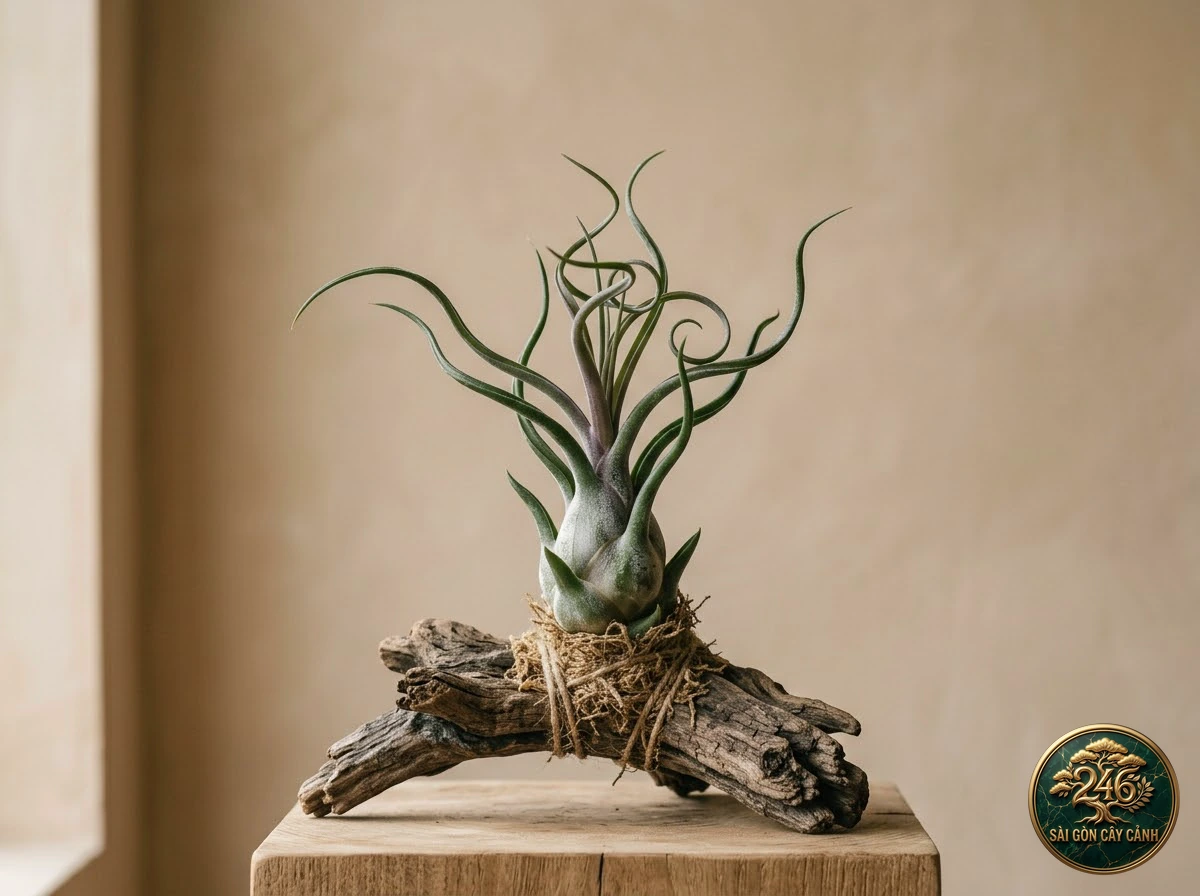 Cây không khí củ tròn vòi bạch tuộc (Tillandsia bulbosa): hình ảnh hồ sơ