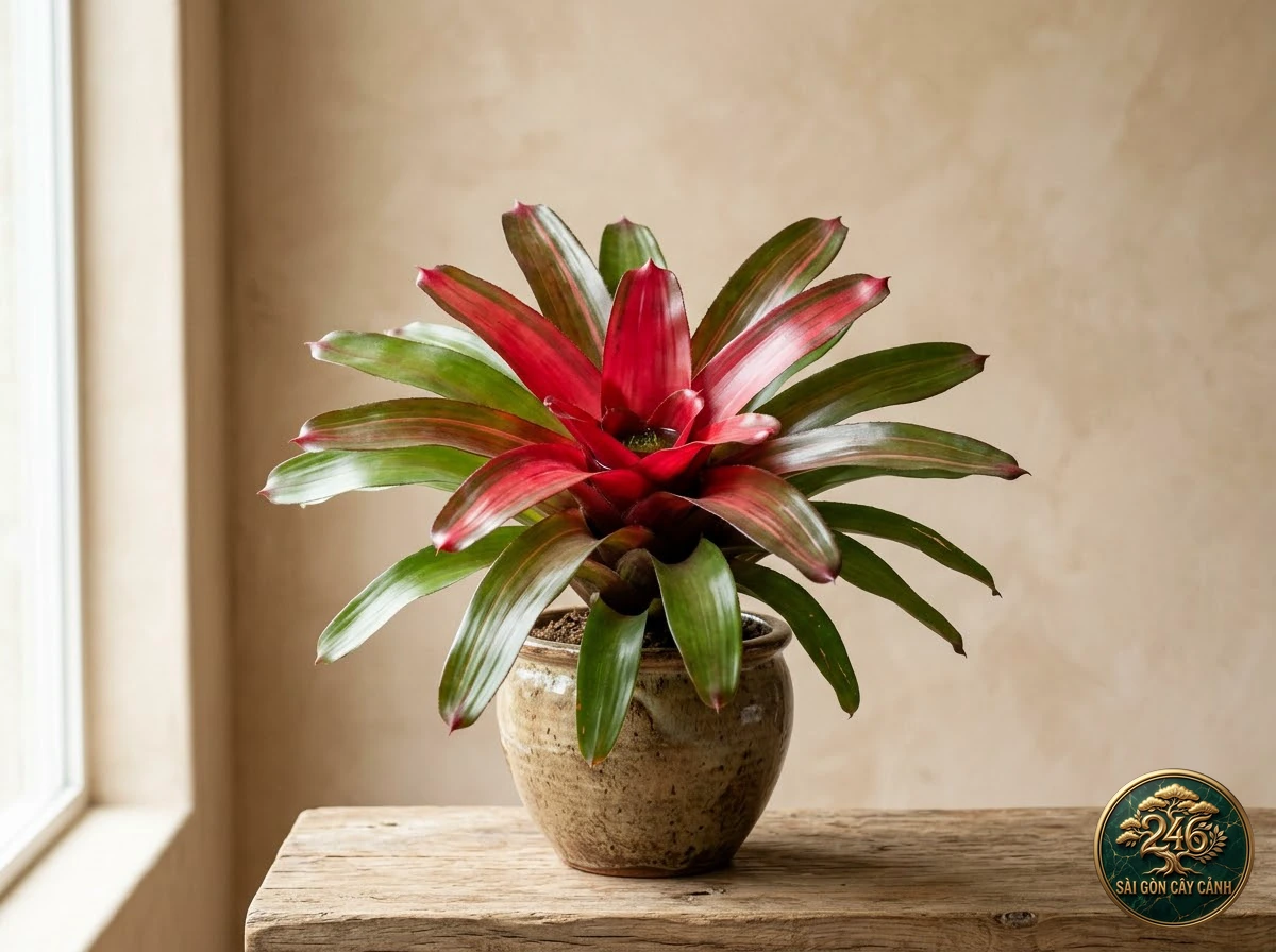 Cây dứa tim đỏ rực rỡ (Neoregelia carolinae): hình ảnh hồ sơ