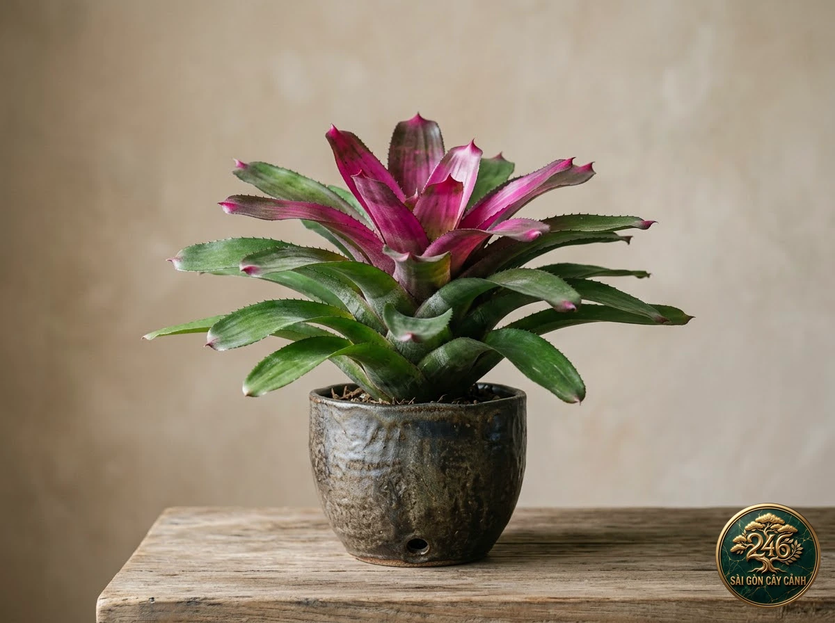 Cây dứa móng tay hồng (Neoregelia spectabilis): hình ảnh hồ sơ
