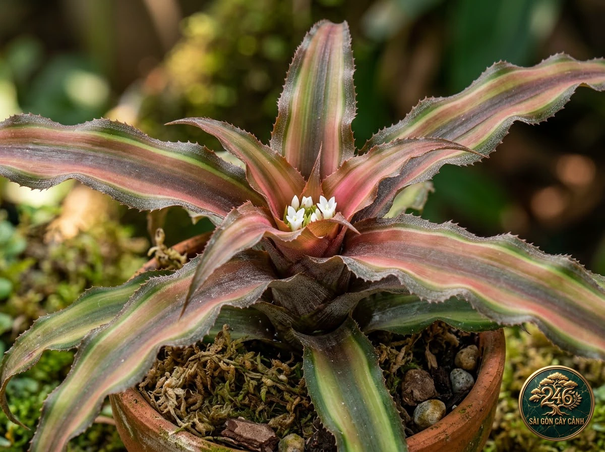 Earth star (Cryptanthus bivittatus): morphological identification