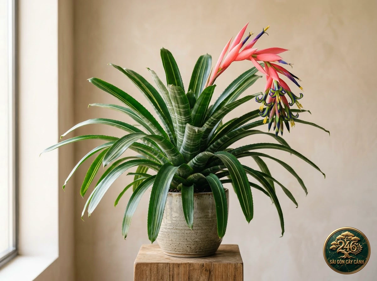 Zebra earth star (Cryptanthus zonatus): interior living-space styling