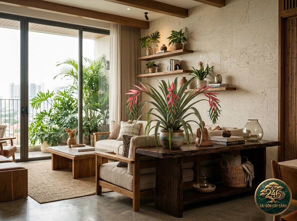 Cây dứa nước mắt nữ hoàng (Billbergia nutans): bố trí trong không gian sống