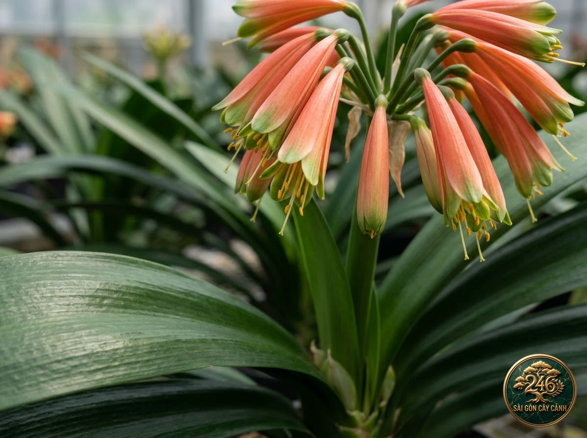 Green-tip clivia (Clivia nobilis): morphological identification