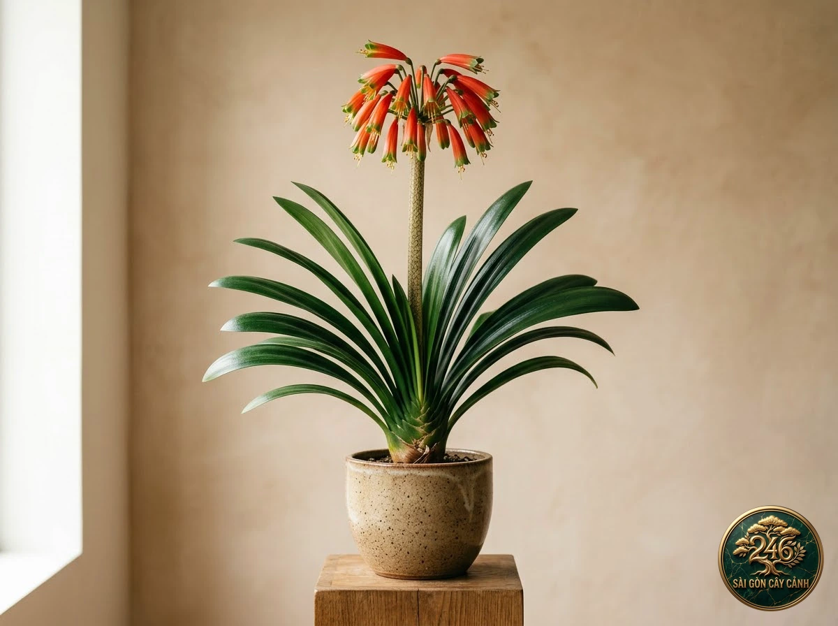 Cây hoa lan quân tử hoa rủ (Clivia nobilis): hình ảnh hồ sơ