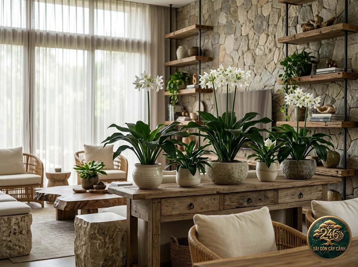 Amazon lily (Eucharis amazonica): interior living-space styling