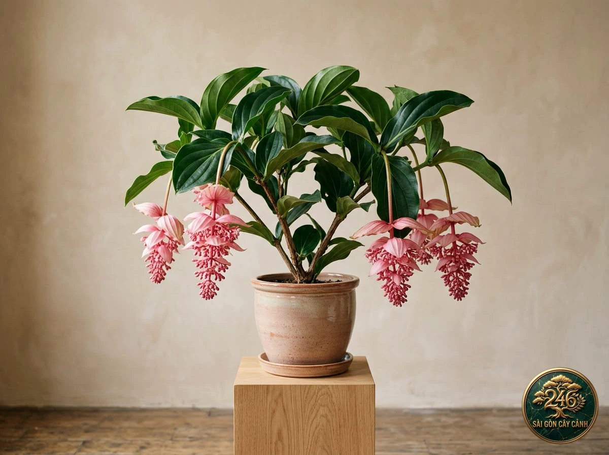 Cây hoa hồng ngọc chùm rủ (Medinilla magnifica): hình ảnh hồ sơ