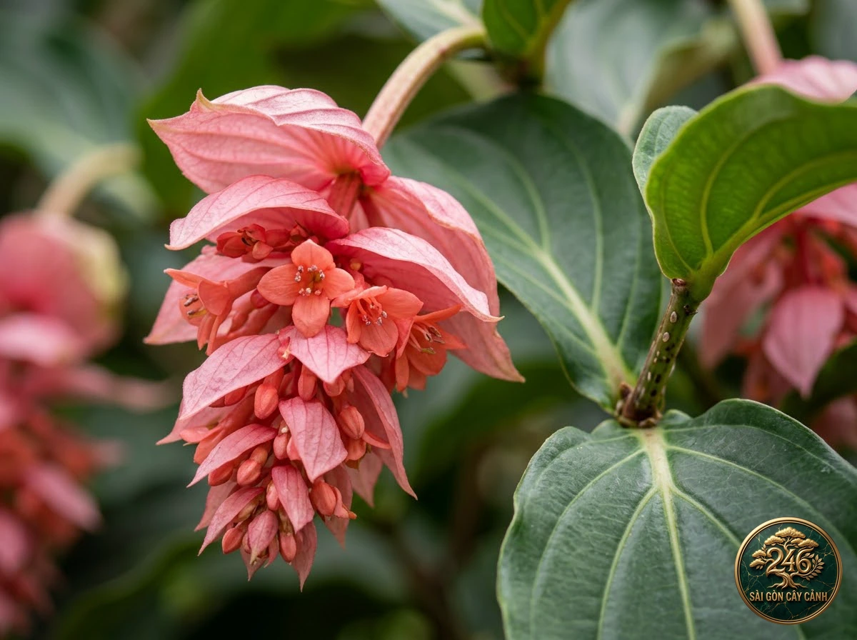 Cây hoa hồng ngọc san hô cam (Medinilla scortechinii): đặc điểm nhận diện