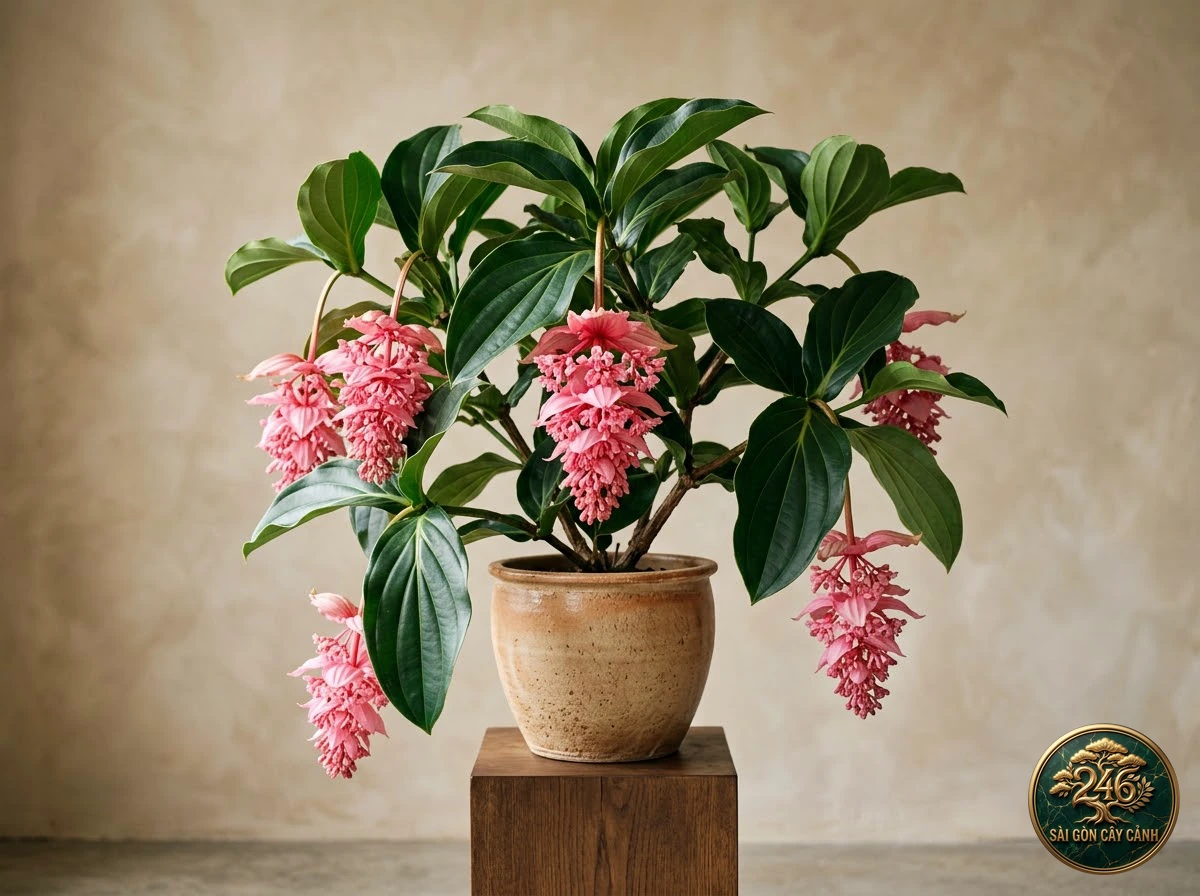 Cây hoa hồng ngọc san hô cam (Medinilla scortechinii): hình ảnh hồ sơ