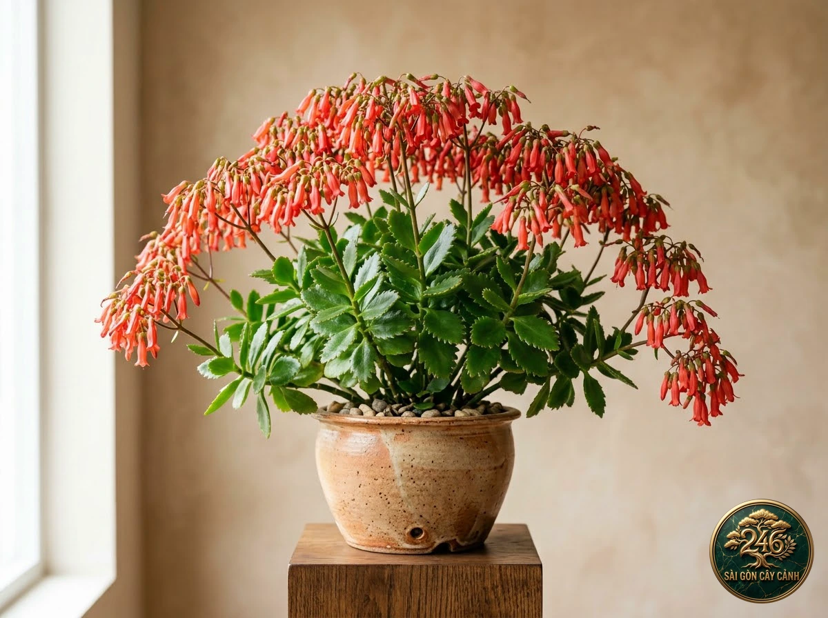 Cây hoa sống đời chuông đỏ rủ (Kalanchoe manginii): hình ảnh hồ sơ
