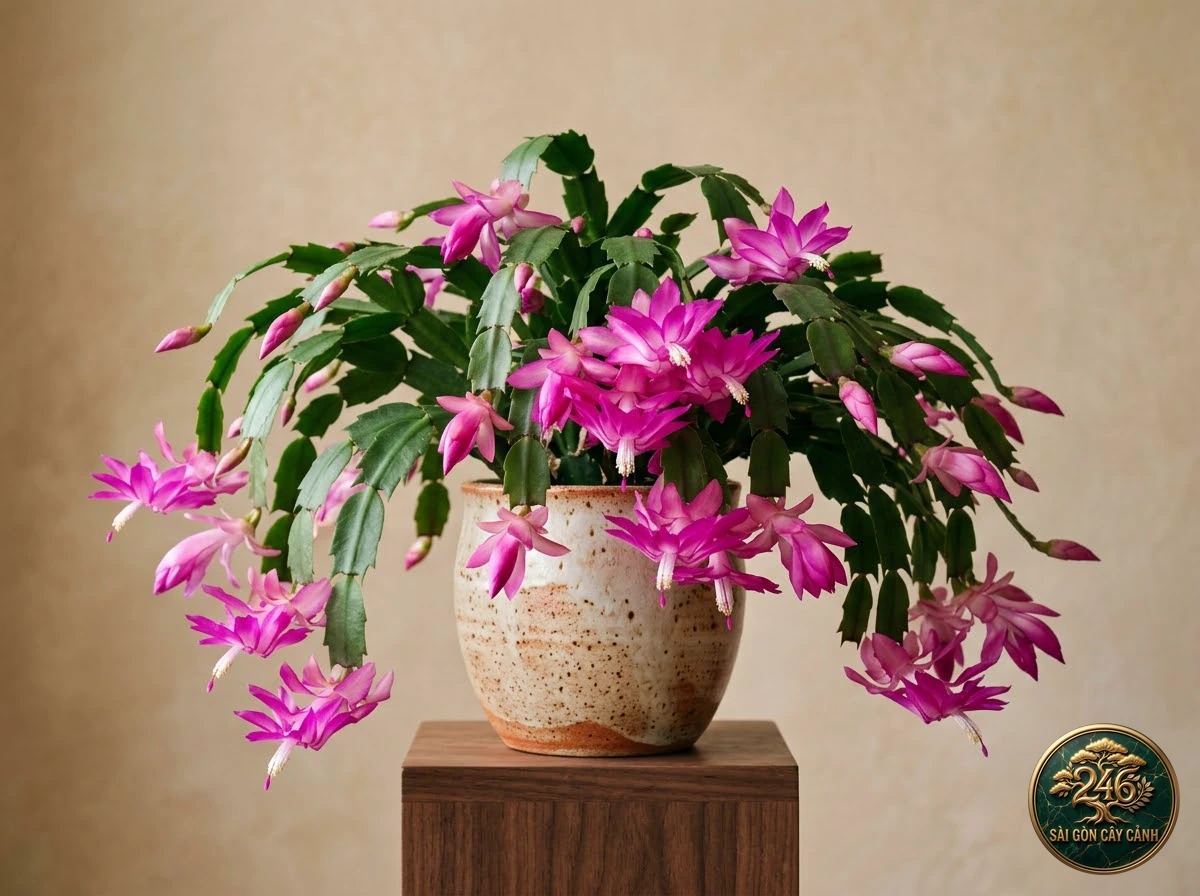 Xương rồng càng cua giáng sinh (Schlumbergera truncata): hình ảnh hồ sơ