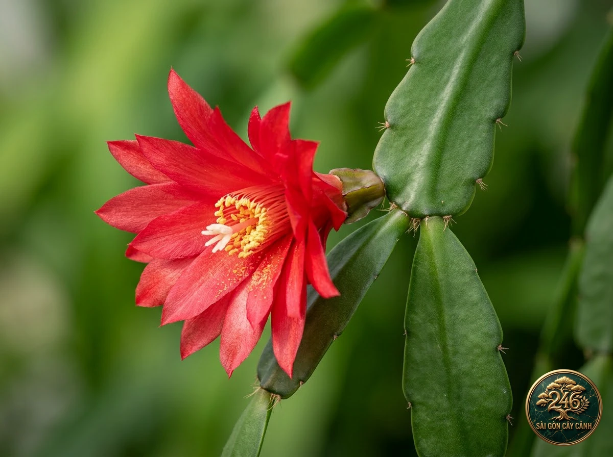 Easter cactus (Rhipsalidopsis gaertneri): morphological identification
