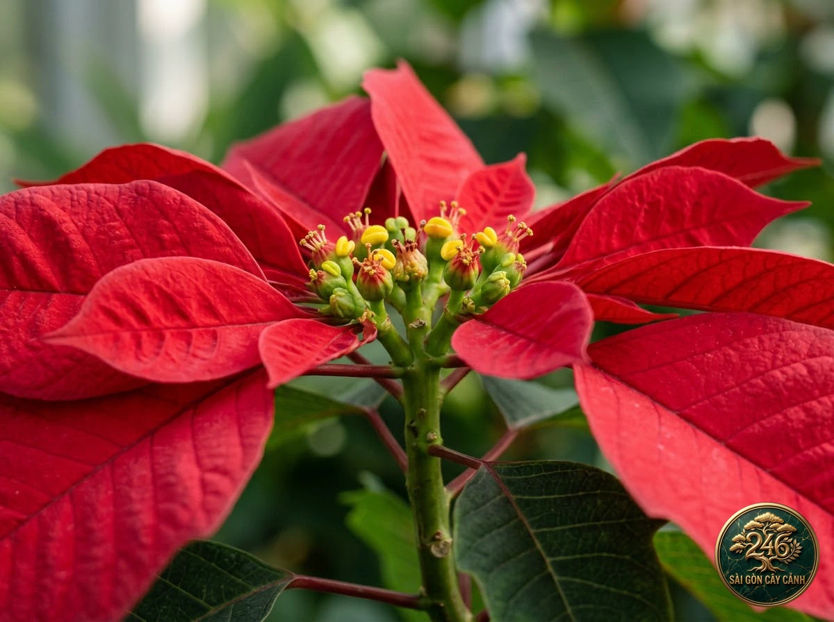 Cây hoa trạng nguyên đỏ (Euphorbia pulcherrima): đặc điểm nhận diện