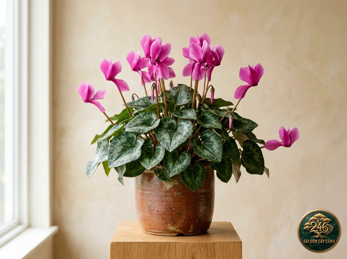 Cây hoa anh thảo ba tư (Cyclamen persicum): hình ảnh hồ sơ