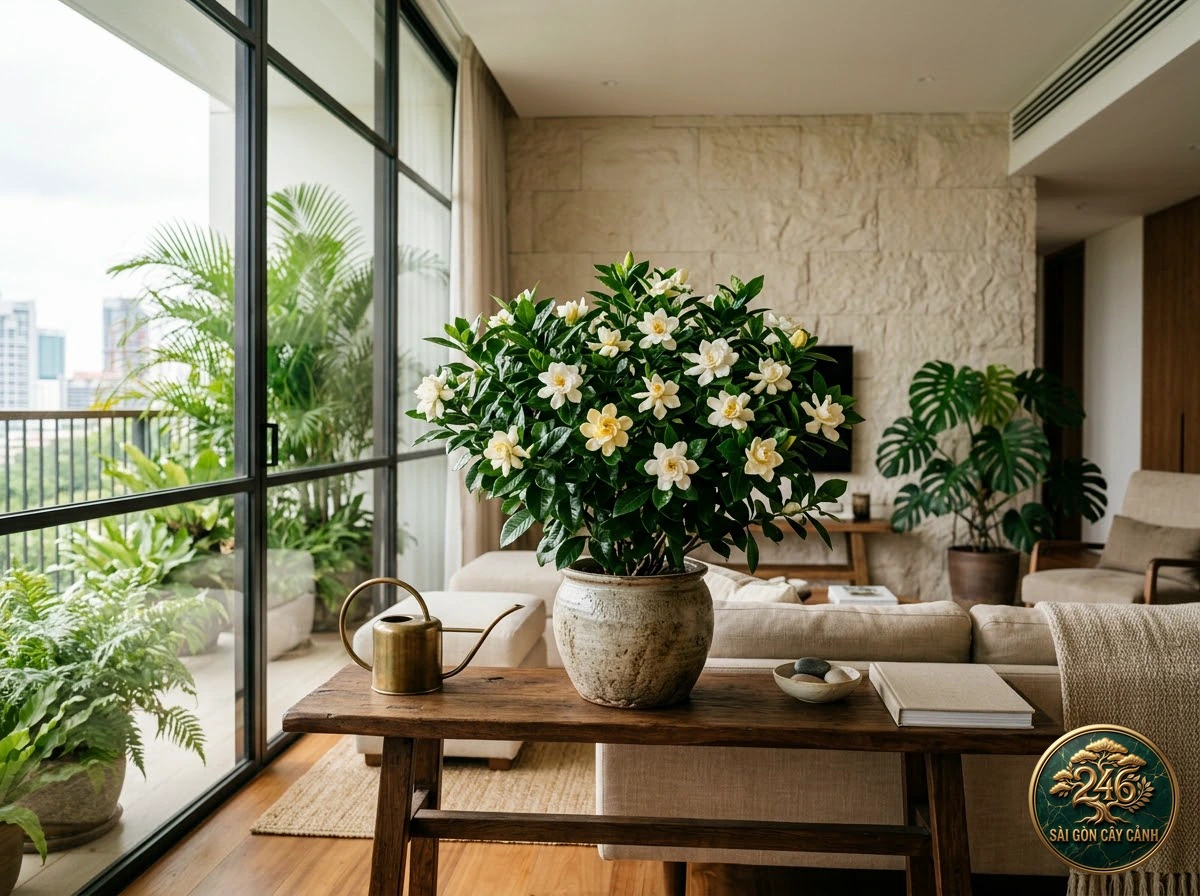 Cây hoa dành dành thơm ngát (Gardenia jasminoides): bố trí trong không gian sống